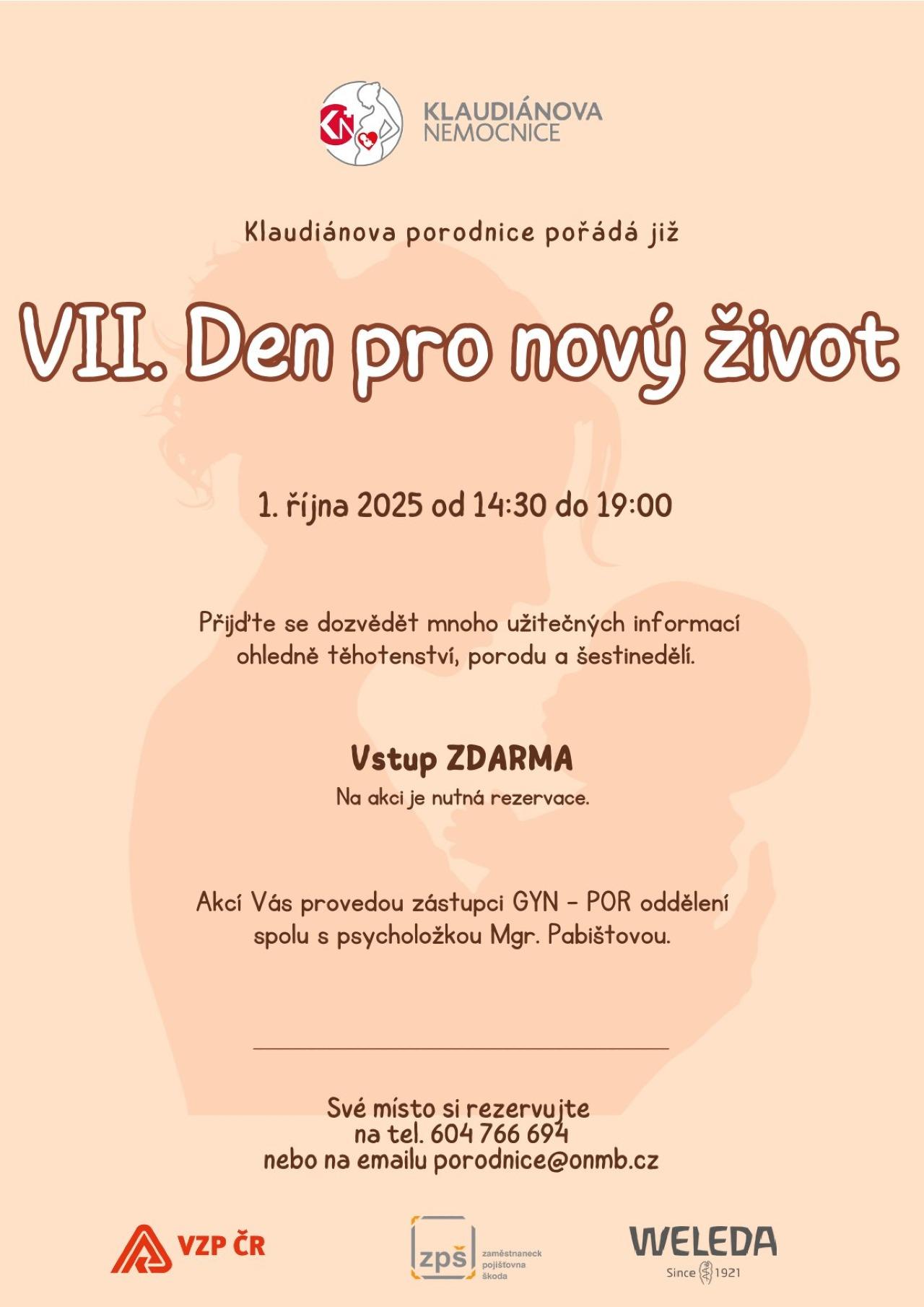 Klaudiánova porodnice chystá další Den pro nový život