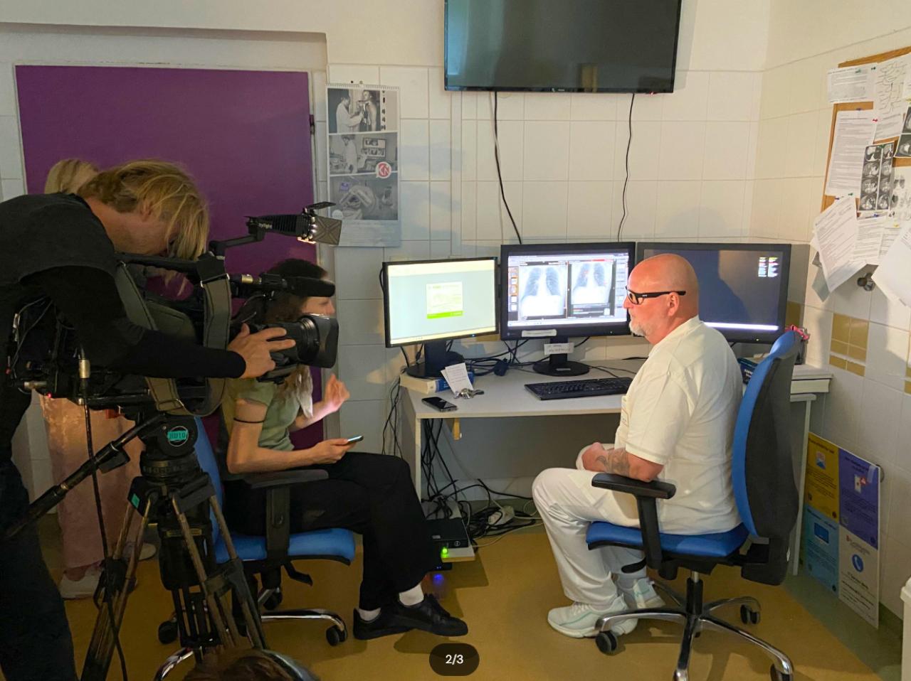 Natáčení České televize o AI v radiodiagnostice