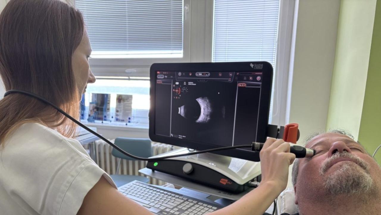 Nový ultrazvuk na očním oddělení zlepšuje diagnostiku i předoperační vyšetření