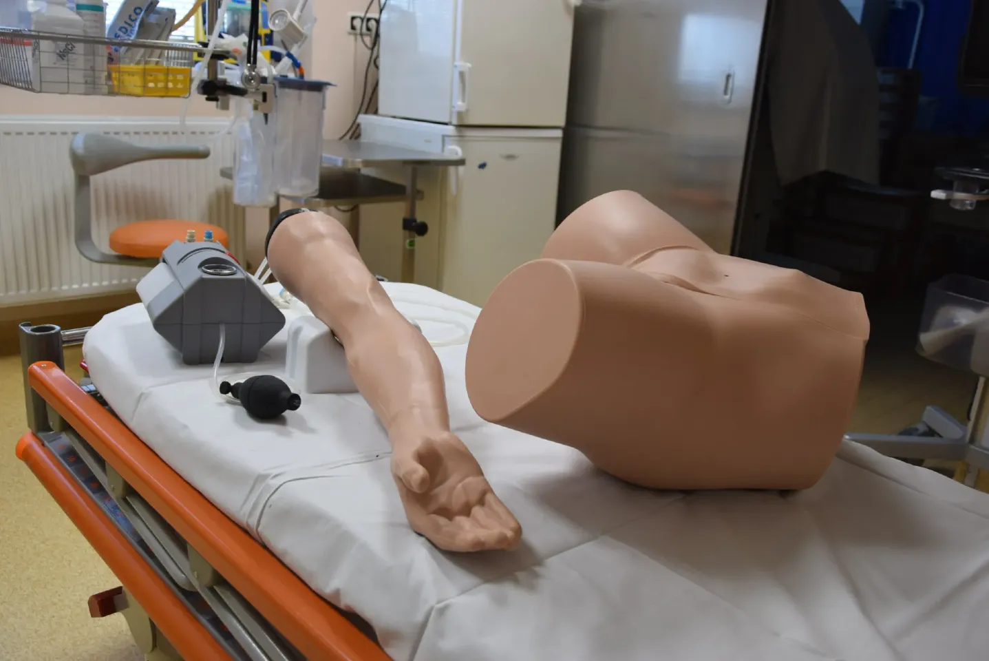 Trénovací ruka pomůže sestrám při kanylaci. Benešovská nemocnice koupila gumové pomůcky na nácvik zavádění žilních katetrů a močových cévek